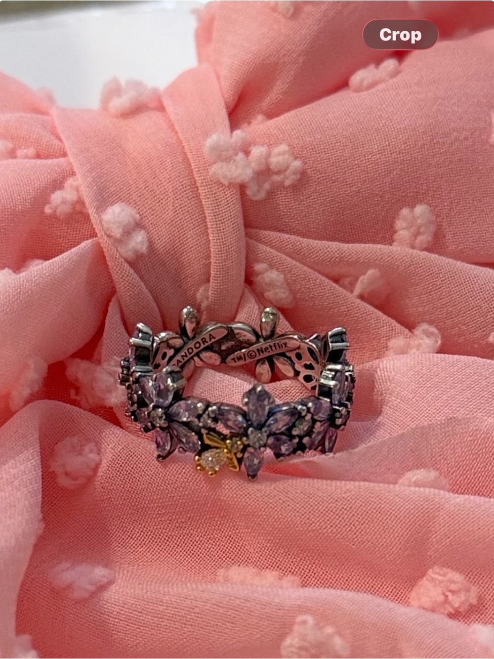 Never Worn Pandora Bridgerton Floral Ring Size 7